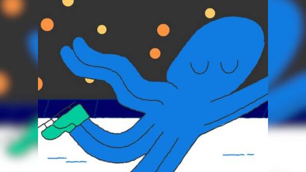 On Day 15, the Google Doodle Snow Games continue with a figure skating octopus attempting a 'double-quad'