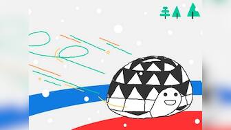 Google Doodle Snow Games continue with a focus on a turtle that's obsessed with the sport of 'curling'
