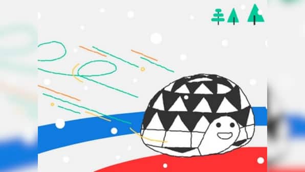 Google Doodle Snow Games continue with a focus on a turtle that's obsessed with the sport of 'curling'