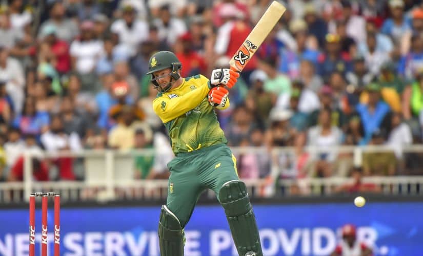 South Africa’s Heinrich Klaasen plays a shot against India. AFP