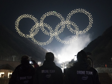 The Pyeongchang 2018 Winter Olympics curtain-raiser drone show was a world record with 1,218 drones: Report The Pyeongchang 2018 Winter Olympics curtain-raiser drone show was a world record with 1,218 drones: Report