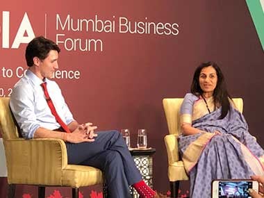 Justin Trudeau in India: Canadian PM stresses on reducing gender gap, lauds diversity in chat with Chanda Kochhar