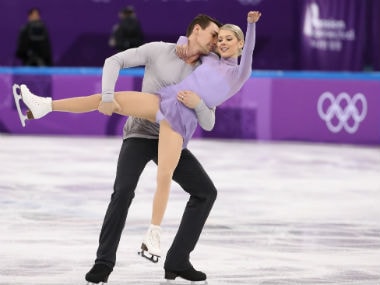 Alexa Scimeca Knierim and Chris Knierim of the US compete.Reuters
