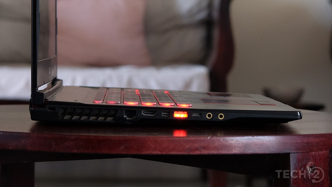 The backlit USB ports are a nice touch