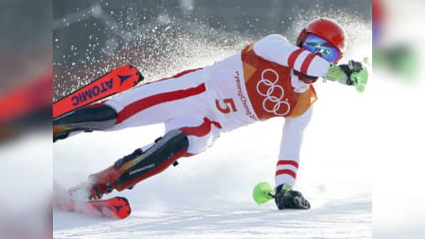 Winter Olympics 2018: Men's slalom favourite Marcel Hirscher crashes out, ends pursuit of third gold at Pyeongchang
