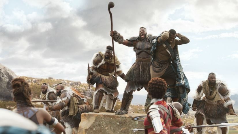 Mbaku in a scene from Black Panther. Marvel Studios