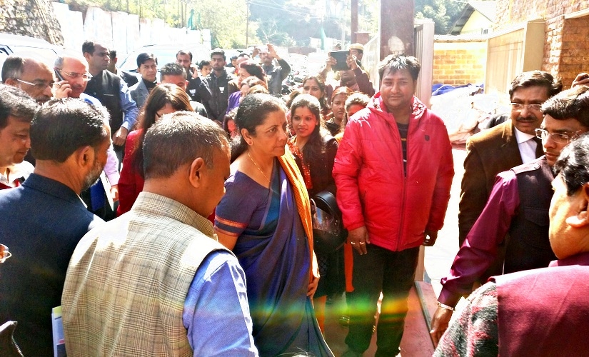 Nirmala Sitharaman unveiled BJP's manifesto for Meghalaya on Thursday. Firstpost/Rishiraj Bhagwati