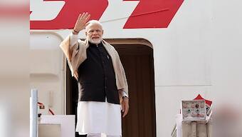 Narendra Modi arrives in Ramallah on historic visit to Palestine, to discuss ways of enhancing bilateral ties with Mahmoud Abbas