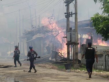 Three bombs explode in capital of Myanmars Rakhine state, no deaths reported