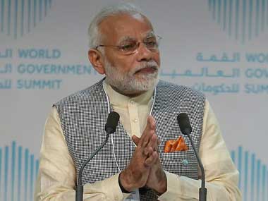 Prime Minister Narendra Modi at the sixth World Government Summit in Dubai. Twitter@WorldGovSummit