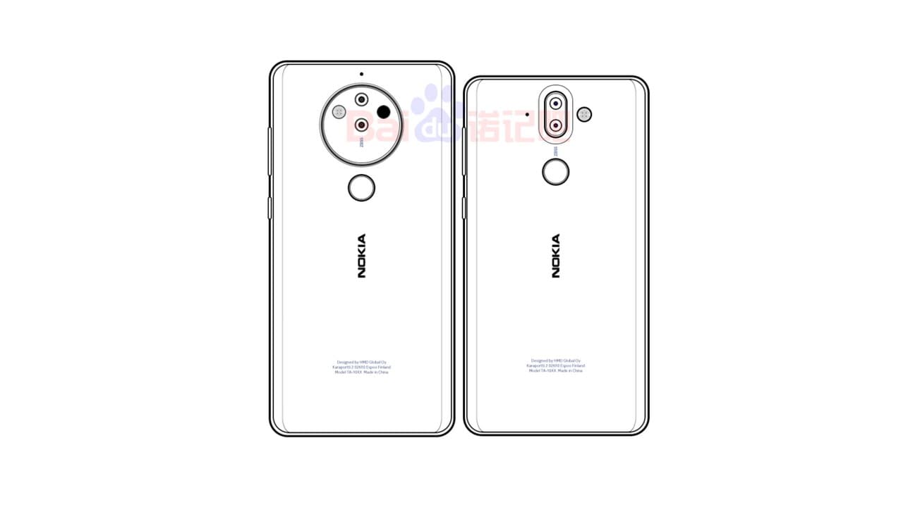 Rumoured Nokia 10 penta-lens camera. Baidu.com