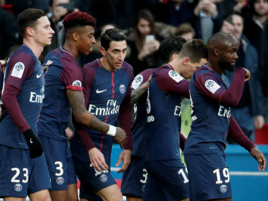 Ligue 1: Paris-Saint Germain bounce back in style after Champions League defeat; Saint-Etienne beat Angers Ligue 1: Paris-Saint Germain bounce back in style after Champions League defeat; Saint-Etienne beat Angers