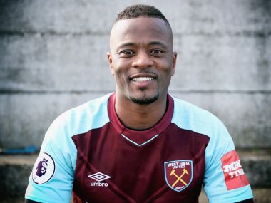 Patrice Evra returned to the Premier League after joining West Ham United. Twitter/@WestHamUtd