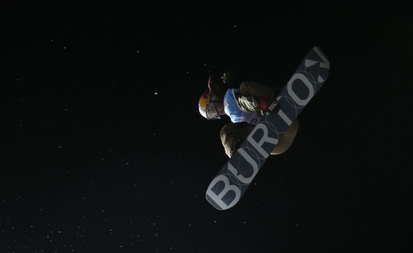 File photo of Lyon Farrell of the US in action at the Men's Big Air event during the Snowboarding and Freestyle Skiing World Championships. Reuters