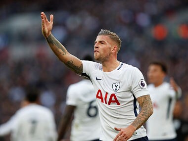 Soccer Football - Premier League - Tottenham Hotspur vs Liverpool - Wembley Stadium, London, Britain - October 22, 2017 Tottenham's Toby Alderweireld reacts Action Images via Reuters/Matthew Childs EDITORIAL USE ONLY. No use with unauthorized audio, video, data, fixture lists, club/league logos or "live" services. Online in-match use limited to 75 images, no video emulation. No use in betting, games or single club/league/player publications. Please contact your account representative for further details. - RC124B87F3C0