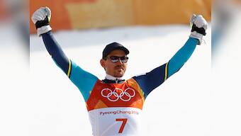 Winter Olympics 2018: Andre Myhrer wins surprise slalom gold as favourite Marcel Hirscher fails to finish