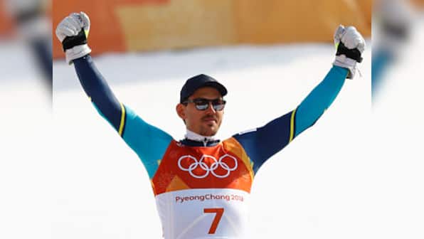 Winter Olympics 2018: Andre Myhrer wins surprise slalom gold as favourite Marcel Hirscher fails to finish