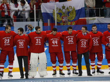 Pyeongchang 2018: Olympic Athletes from Russia sing banned anthem after winning men's ice hockey gold Pyeongchang 2018: Olympic Athletes from Russia sing banned anthem after winning men's ice hockey gold