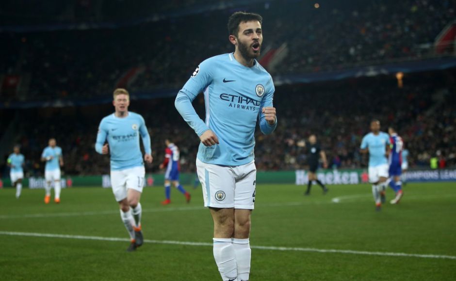 Bernardo Silva doubled City's lead in the 18th minute through a volley from Raheem Sterling's cross. Image courtesy: Twitter @ChampionsLeague Bernardo Silva doubled City's lead in the 18th minute through a volley from Raheem Sterling's cross. Image courtesy: Twitter @ChampionsLeague