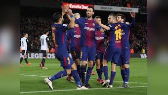 Copa del Rey: Luis Suarez gives Barcelona edge over Valenica in semi-final first leg; Leganes draw against Sevilla