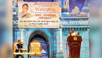 Sushma Swaraj arrives in Riyadh for 3-day visit, to inaugurate Janadriyah festival today