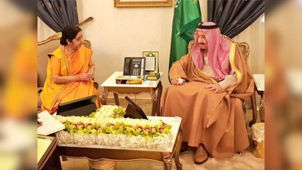 Sushma Swaraj discusses bilateral partnership with Saudi Arabia's King Salman, inaugurates Janadriyah festival in Riyadh