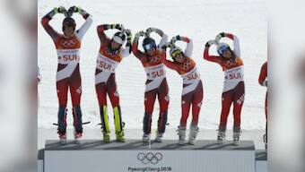 Winter Olympics 2018: Switzerland oust rivals Austria to claim inaugural alpine team skiing gold; Norway take bronze