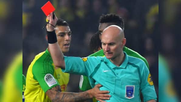 Ligue 1: French referee Tony Chapron handed three-month ban for kicking Nantes player