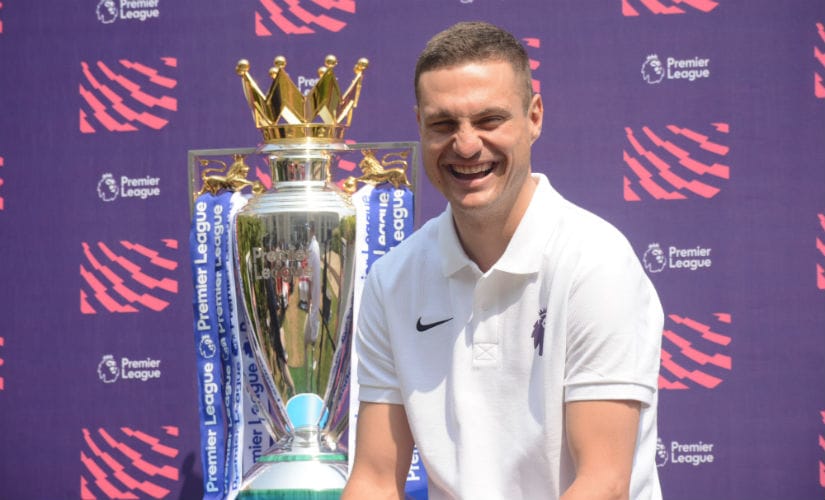 Former Manchester United defender Nemanja Vidic at the Football Movement event in Mumbai.