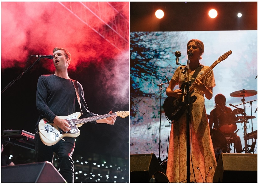 Wolf Alice lead guitarist Joff Odie (L) and front-woman Ellie Rowsell. Photo © Akhil Gusain