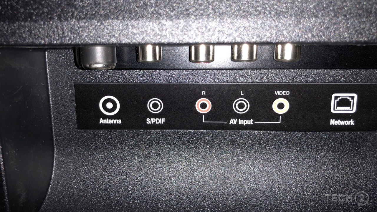 The ports at the back of the MI TV 4. Image: tech2/Nimish Sawant