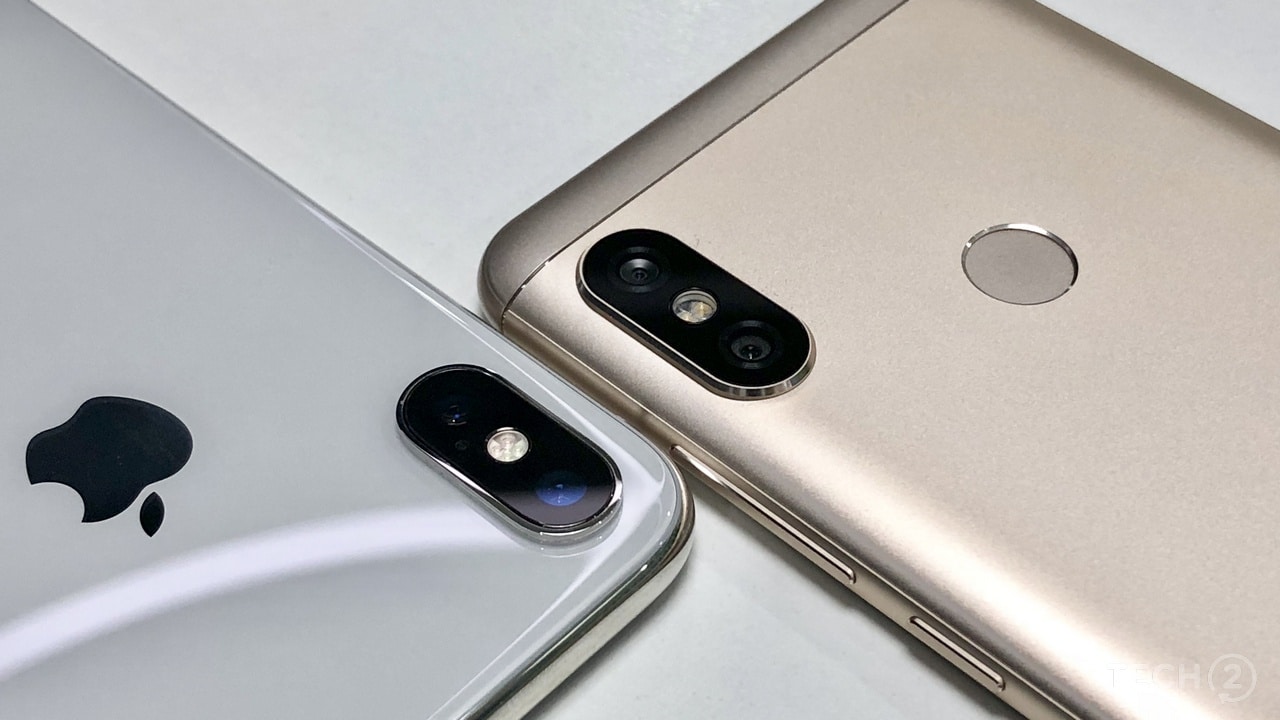 The Xiaomi Redmi Note 5 Pro's camera looks like a copy of the Apple iPhone X.Image: Tech2/Sheldon Pinto