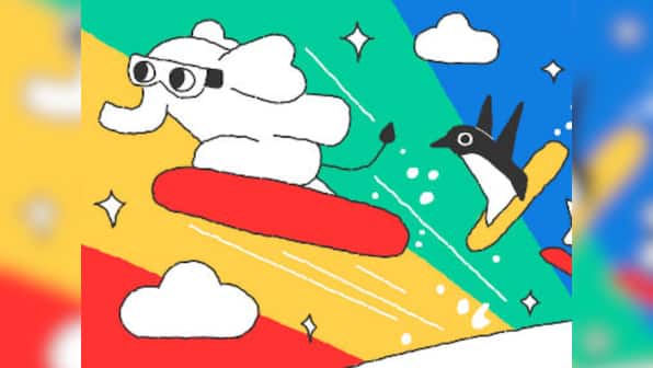 Goodle Doodle celebrates fourth day of Winter Olympics 2018 with animation depicting snowboarding competition