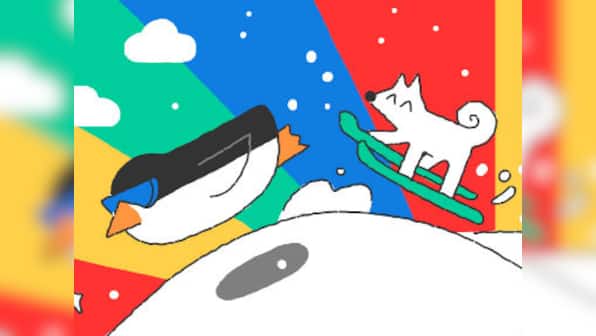 Google Doodle celebrates the start of the Pyeongchang Winter Olympics 2018 with an animated doodle simulating the Games