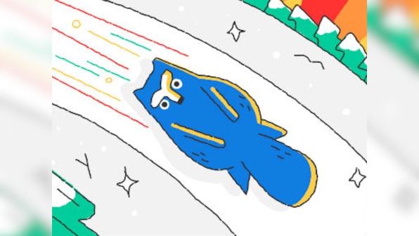 Google doodles into the fifth day of the Winter Olympics 2018 with a raccoon winning a luge gold medal
