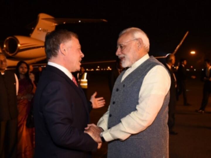 King Abdullah II arrives in India for 3-day visit: Narendra Modi receives Jordanian ruler at New Delhi airport