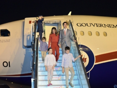 Canadian prime minister Justin Trudeau arrives in India for eight-day visit, MEA tweets, 'Namaste' Canadian prime minister Justin Trudeau arrives in India for eight-day visit, MEA tweets, 'Namaste'