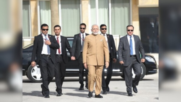 Narendra Modi in Palestine: PM lays wreath at Yasser Arafat's mausoleum, tours museum with Rami Hamdallah