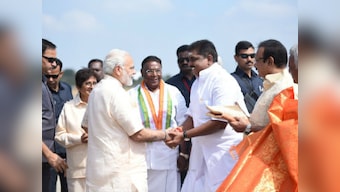 Narendra Modi visits Sri Aurobindo Ashram in Puducherry, received by CM V Narayanaswamy, Kiran Bedi
