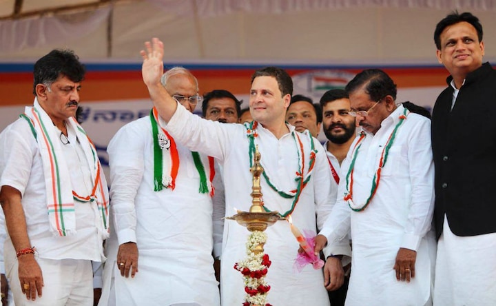 Rahul Gandhi addresses rally in Jewargi, meets professionals at Gulbarga; will conclude Karnataka trip today