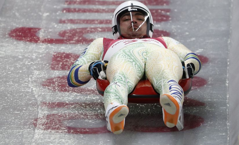 Shiva Keshavan competes at Pyeongchang. REUTERS