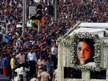 Sridevi accorded state funeral; celebrities, fans pay final respects to the screen legend Sridevi accorded state funeral; celebrities, fans pay final respects to the screen legend