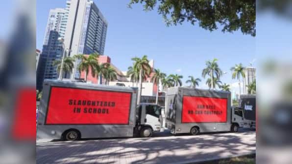 Three Billboards Outside Ebbing, Missouri inspires protest signs following Florida school shooting