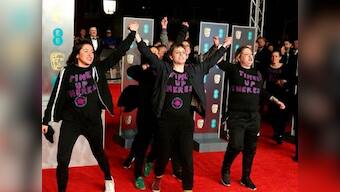 BAFTA 2018: Group of female protesters wearing 'Time's Up Theresa' T-shirts crash red carpet