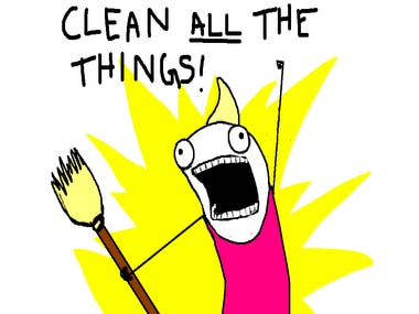 6 emotions of a cleanliness freak on a normal day