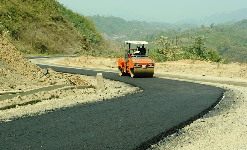 Kaladan. A stretch of the highway that has been completed in Lawngtlai. Firstpost/Rajeev Bhattacharyya