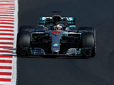 Mercedes driver Lewis Hamilton of Britain steers his car during a Formula One pre-season testing session in Montmelo, outside Barcelona, Spain, Friday, March 9, 2018. (AP Photo/Manu Fernandez)