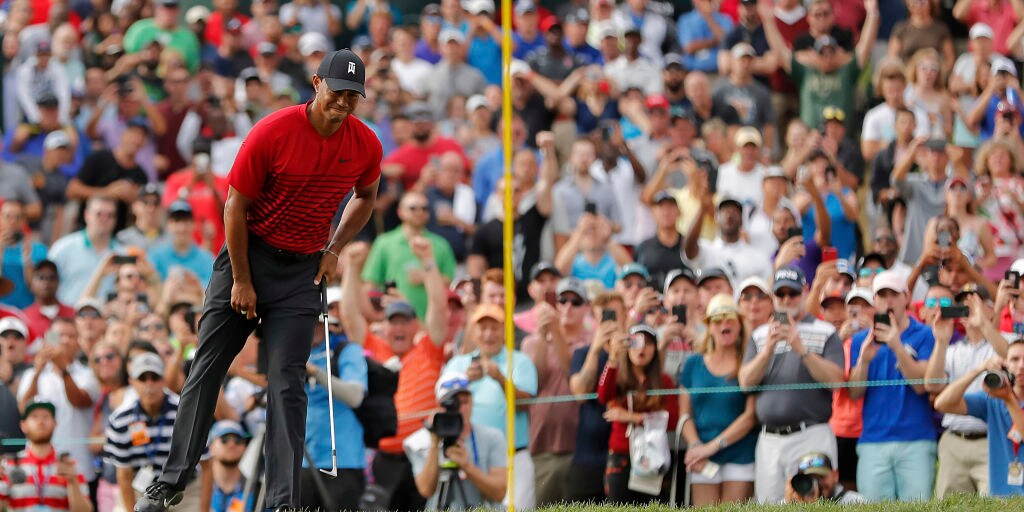 Tiger Woods recreates old magic but falls short of 80th PGA Tour title ...