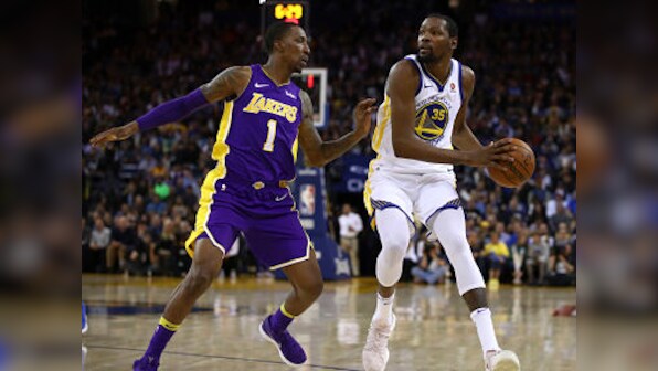 NBA: Kevin Durant nets 26 points to lead Warriors to victory over Lakers; Wizards stun Celtics