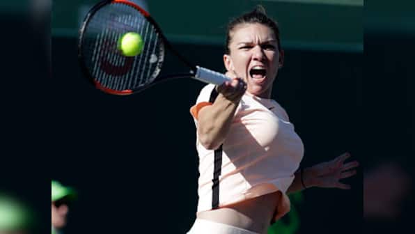 Miami Open: Simona Halep rallies to beat Oceane Dodin; Victoria Azarenka through after Madison Keys retires